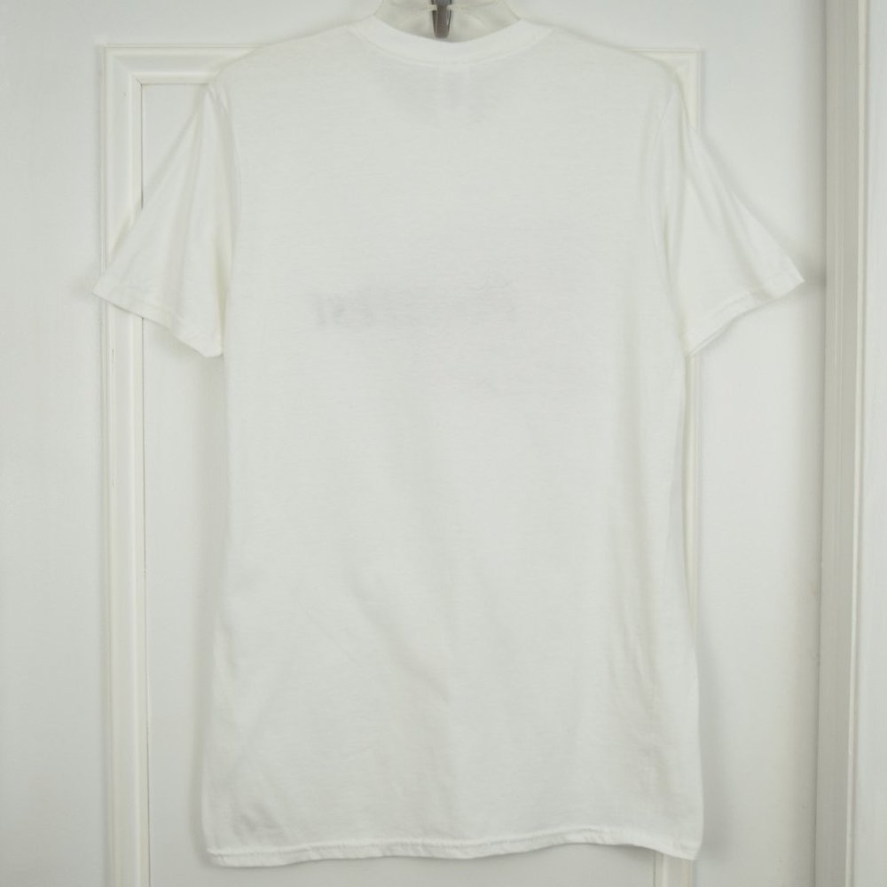 2019 PoshFest Poshmark T Shirt Women Medium White Black New Short Sleeve - Picture 2 of 7